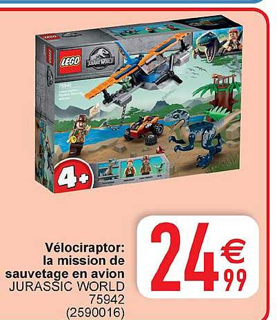vélociraptor la mission de sauvetage en avion jurassic world