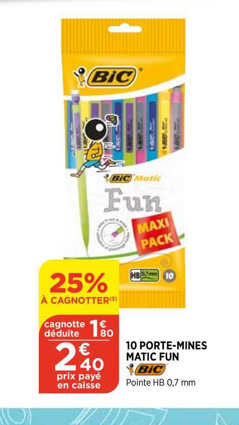 10 porte-mines matic fun bic