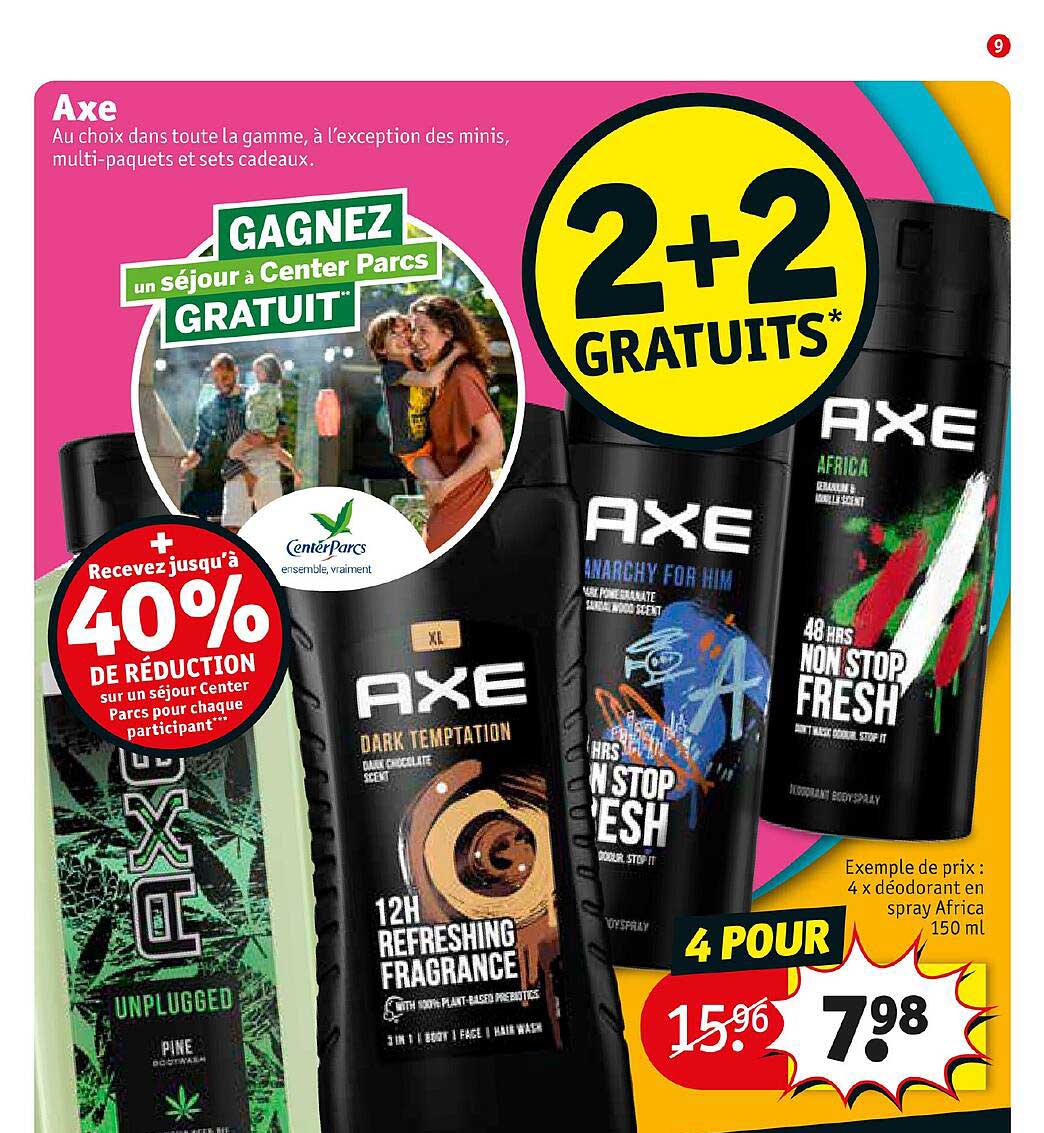 axe 2+2 gratuits