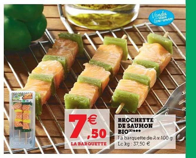 Brochette De Saumon Bio