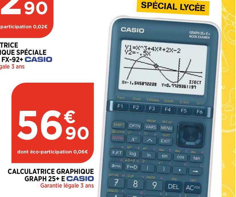 calculatrice graphique graph 25+ e casio