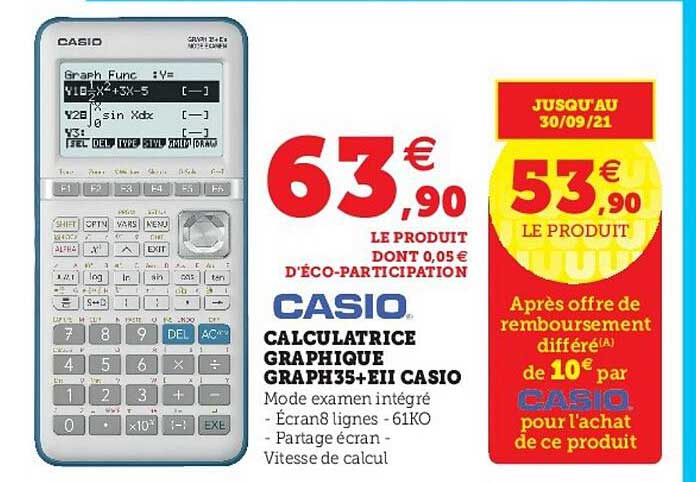 Calculatrice Graphique Graph35+eII Casio