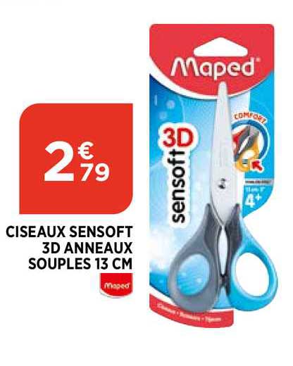 Ciseaux Sensoft 3d Anneaux Souples 13 Cm Maped