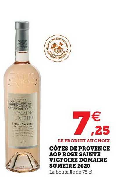 côtes de provence aop rose sainte victoire domaine sumeire 2020