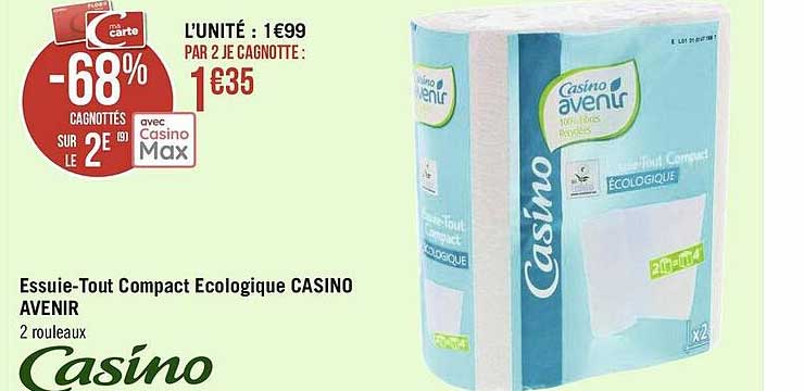 essuie-tout compact écologique casino avenir