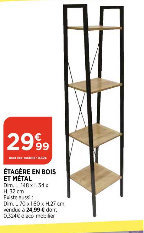 étagère En Bois Et Métal