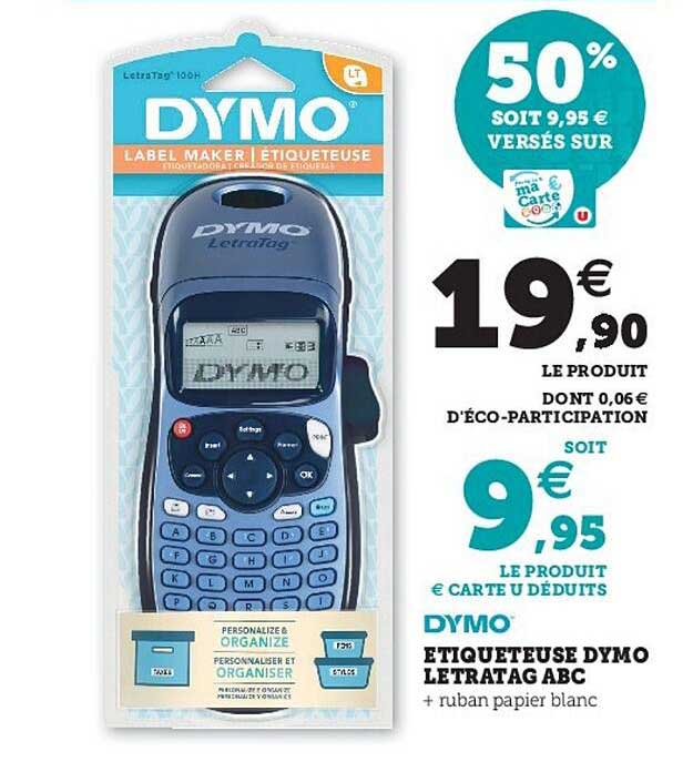 étiqueteuse Dymo Letratag Abc