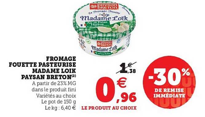 fromage fouetté pasteurisé madame loïk paysan breton