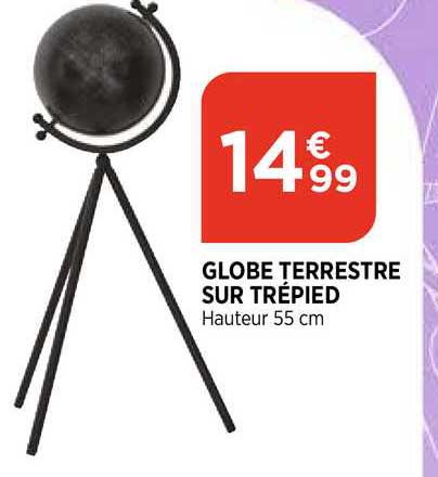 globe terrestre sur trépied
