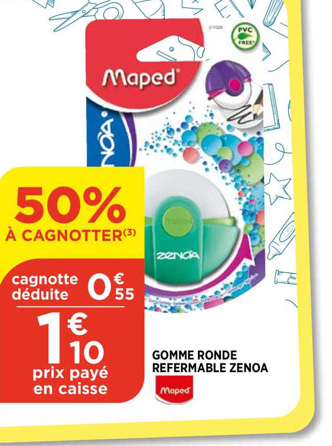 gomme ronde refermable zenoa maped