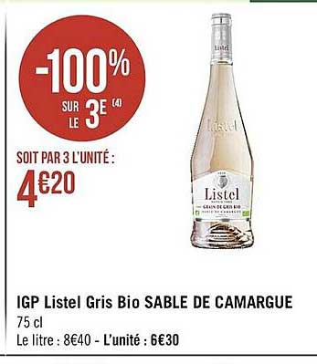 Igp Listel Gris Bio Sable De Camargue