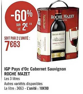 igp pays d'oc cabernet sauvignon roche mazet