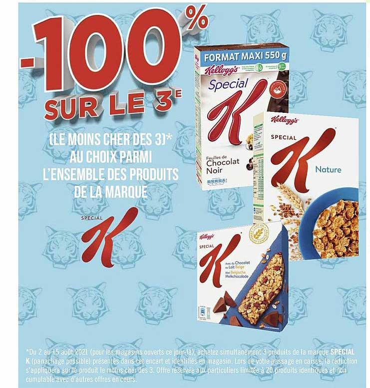 l'ensemble des produits de la marque kellogg's