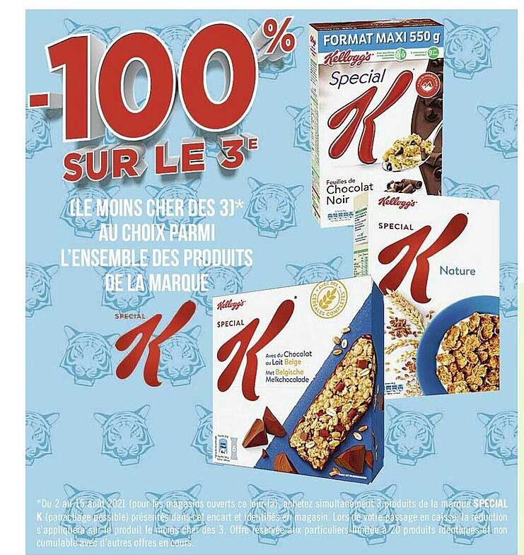 l'ensemble des produits de la marque kellogg's