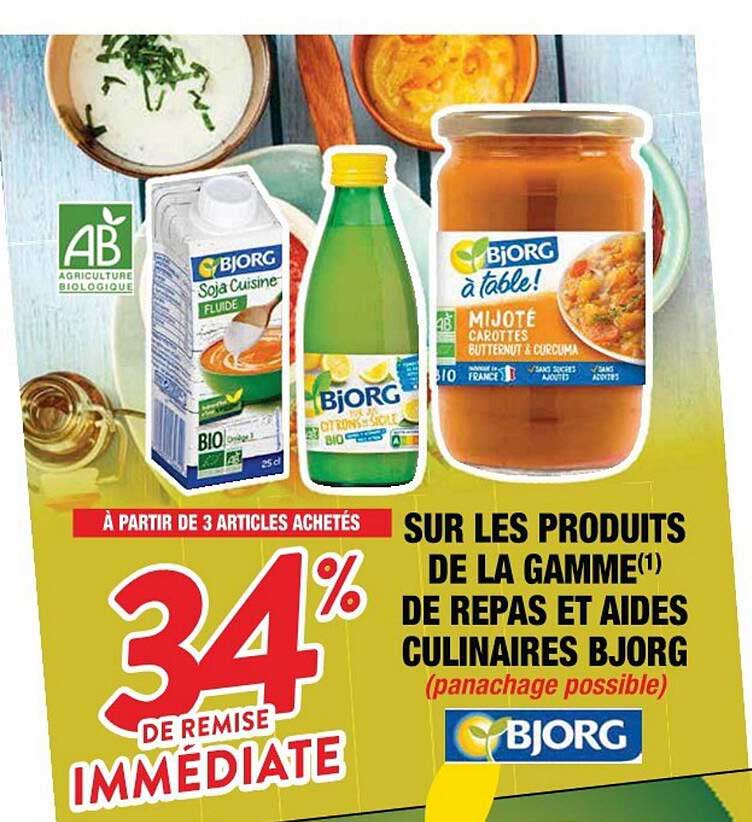 la gamme de repas et aides culinaires bjorg