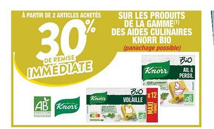la gamme des aides culinaires knorr bio