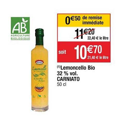 lemoncello bio 32% vol. carniato