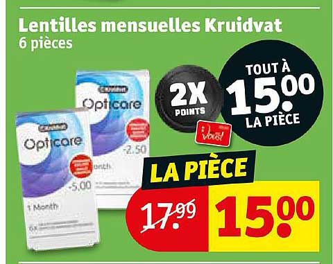 lentilles mensuelles kruidvat