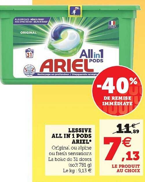 Lessive All In 1 Pods Ariel