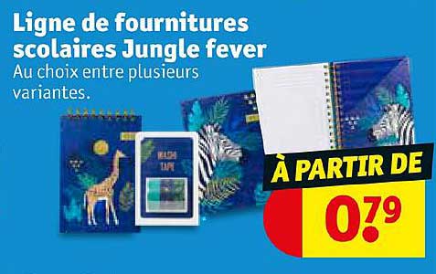 ligne de fournitures scolaires jungle fever