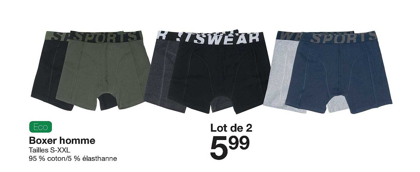 Lot De 2 Boxer Homme