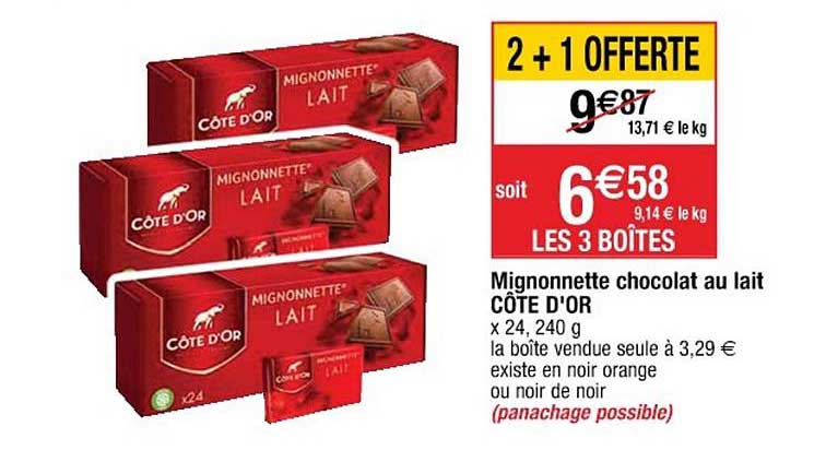 Mignonnette Chocolat Au Lait Côte D'or