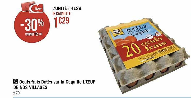 oeufs frais datés sur la coquille l’œuf de nos villages