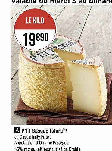 p'tit basque istara ou ossau iraty istara