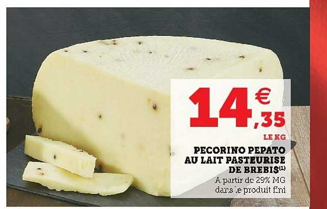 Pecorino Pepato Au Lait Pasteurisé De Brebis