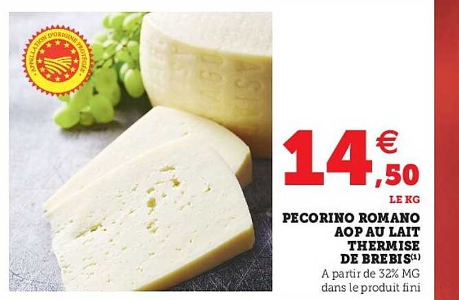 pecorino romano aop au lait thermisé de brebis