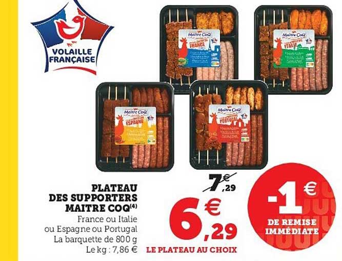 plateau des supporters maître coq