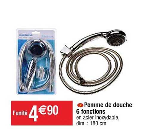 pomme de douche 6 fonctions