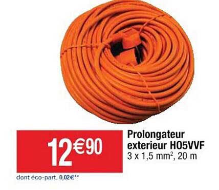prolongateur extérieur h05vvf