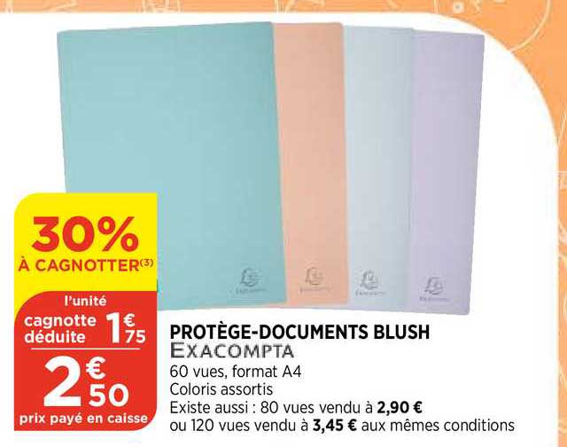 protège-documents blush exacompta