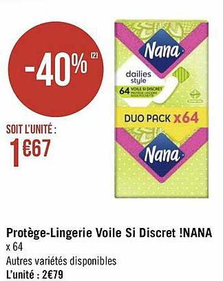 protège-lingerie voile si discret !nana