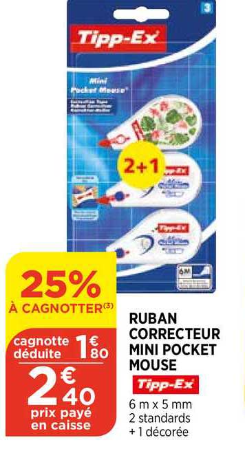 Ruban Correcteur Mini Pocket Mouse Tipp-ex
