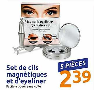 set de cils magnétiques et d'eyeliner