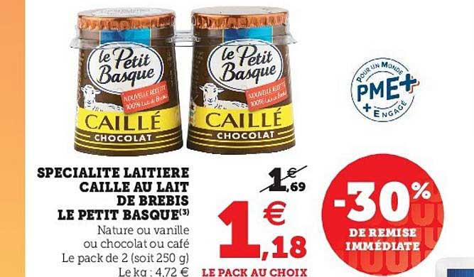 spécialité laitière caille au lait de brebis le petit basque