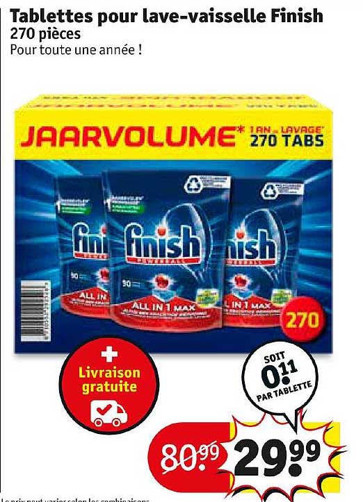 tablettes pour lave-vaisselle finish