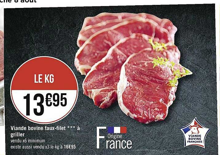 Viande Bovine Faux-filet à Griller