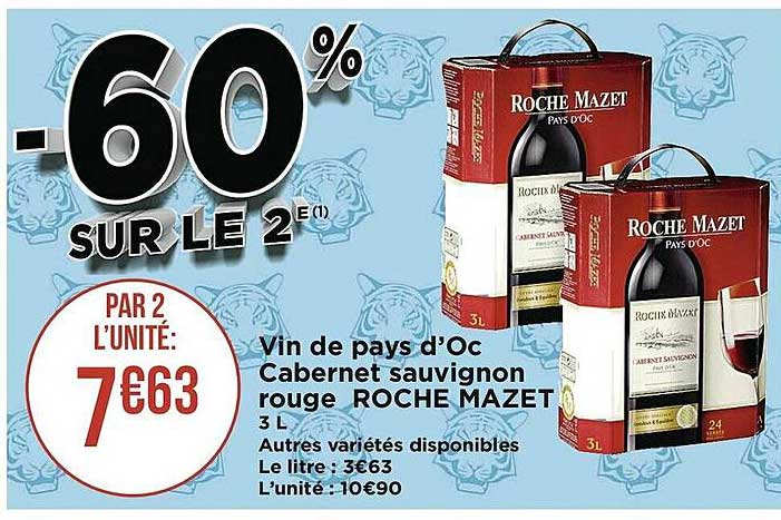vin de pays d'oc cabernet sauvignon rouge roche mazet