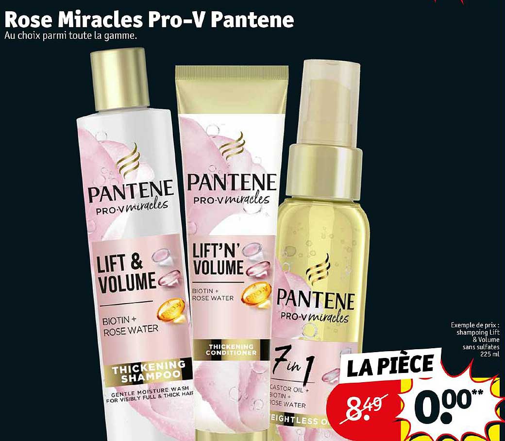 la gamme rose miracles pro-v pantene