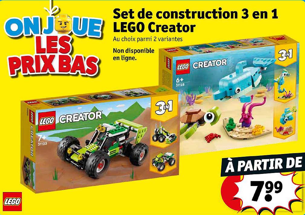 set de construction 3 en 1 lego creator
