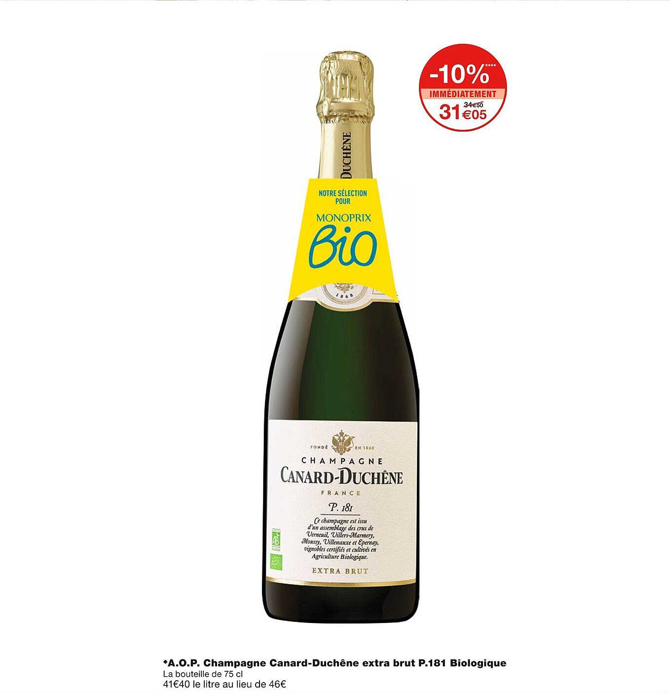 a.o.p. champagnes canard-duchêne extra brut p.181 biologique