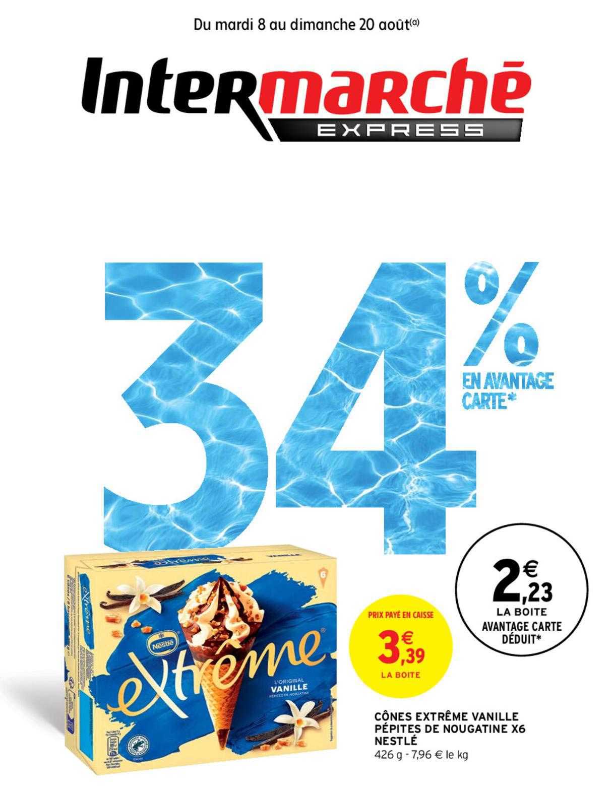 Cône Extrême Vanille Pépites De Nougatine X6 Nestlé