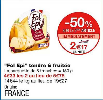 "fol épi" tendre & fruitée