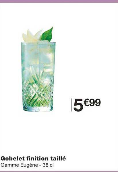 gobelet finition taillé