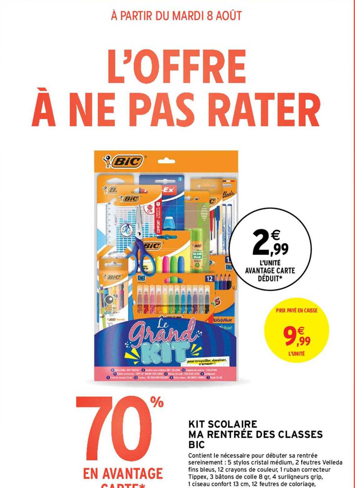 Kit Scolaire Ma Rentrée Des Classes Bic