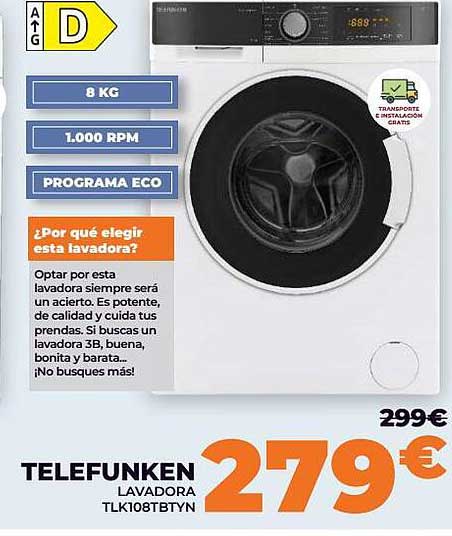 Telefunken Lavadora
