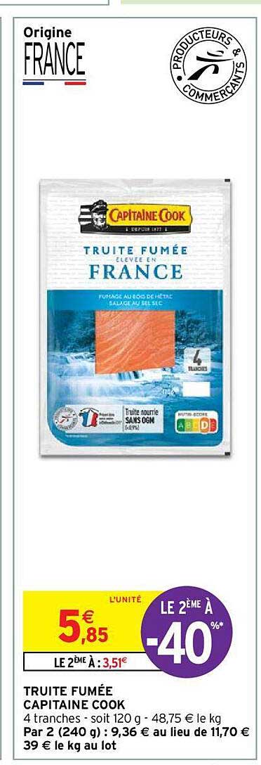 truite fumée capitaine cook